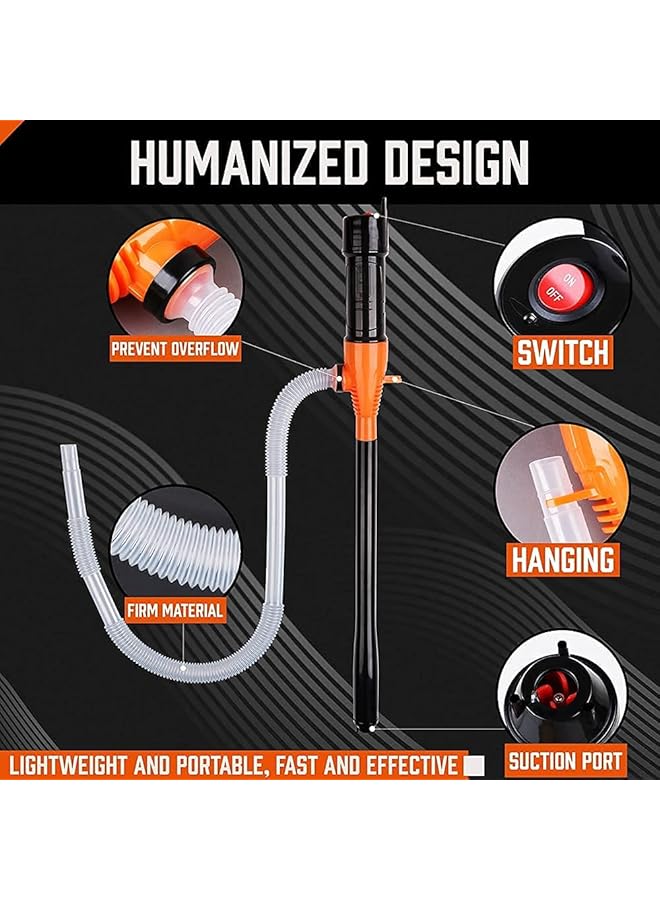 SYOSI Portable Power Battery Pump, 2.2Gpm, Water & Fuel Transfer Pump Battery Operated Liquid Transfer Pump For Gasoline Diesel Fuel - Image 5