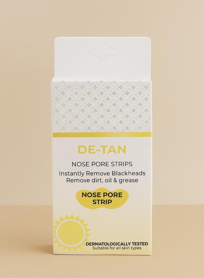 banira De-Tan with Tianium Dioxide Nose Pore Strips For Pore Cleansing | Deep Cleansing For Instant And Painless Blackheads Removal (De-Tan with Tianium Dioxide)|Pack of 10 - Image 1