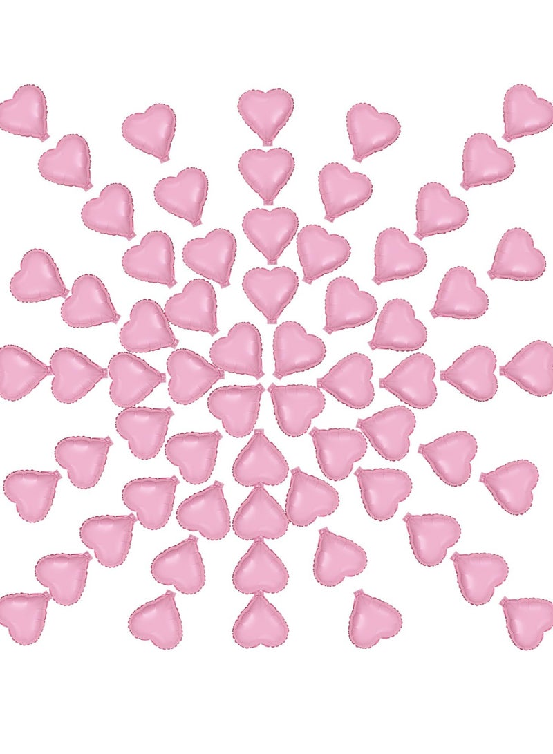 100Pcs 5'' Star Heart Foil Balloons Five-Pointed Star Heart Shape Balloons for Birthday,Wedding,Baby Shower, Gender Reveal, Engagement,Bridal Shower Decorations - Image 1