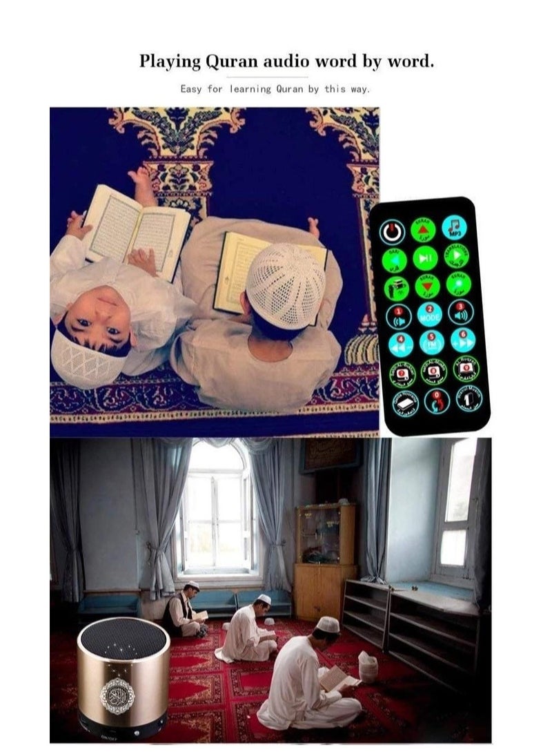ELTRAZONE Remote Control Speaker Portable Quran Speaker MP3 Player 8GB TF FM Quran Koran Translator USB Rechargeable Speaker - Image 4
