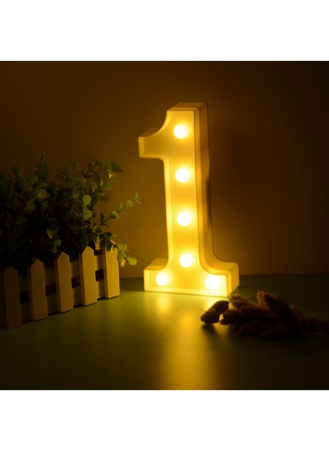 Balloonistics Balloonistics LED Marquee Number Light Sign for Party Family Wedding Decor Walls Hanging (Number 1)  - Image 1
