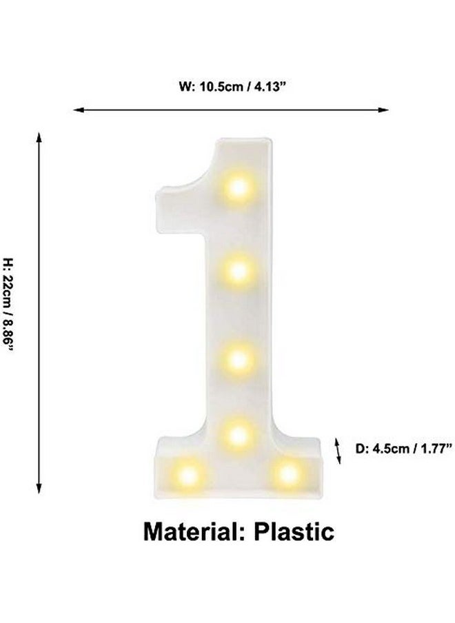 Balloonistics Balloonistics LED Marquee Number Light Sign for Party Family Wedding Decor Walls Hanging (Number 1)  - Image 3