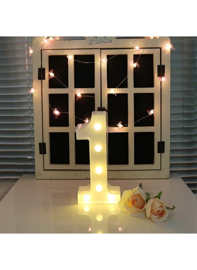 Balloonistics Balloonistics LED Marquee Number Light Sign for Party Family Wedding Decor Walls Hanging (Number 1)  - Image 2