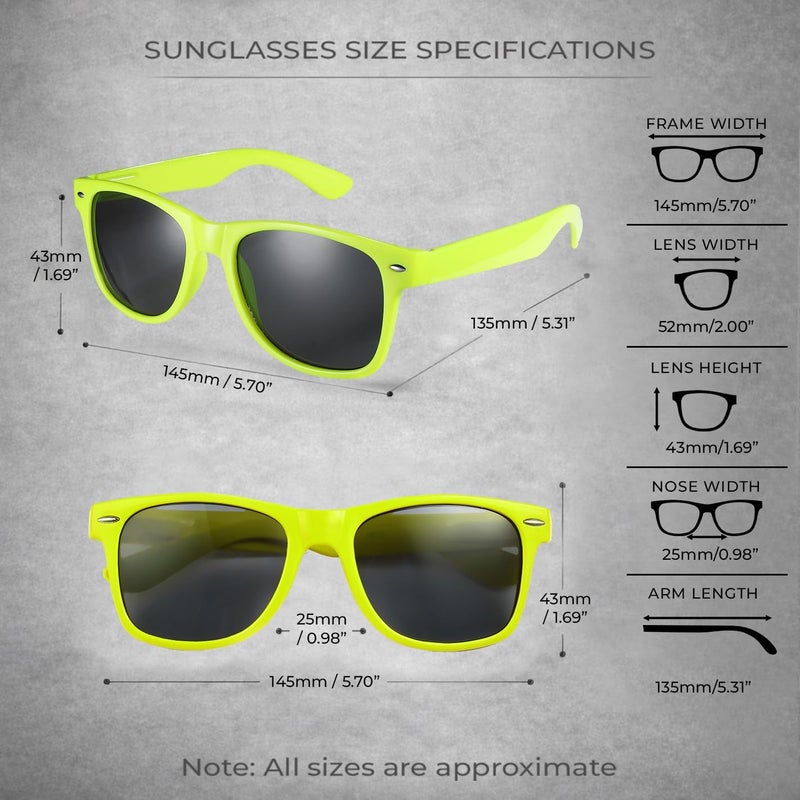 Komonee Drifter Sunglasses Classic Style Retro Sun Shades Eye Glasses UV400 Protection Unisex For Men Women Golf Cycling Sports Fishing Travel, Neon Yellow, One size - Image 5