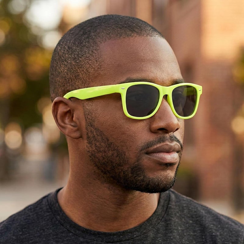 Komonee Drifter Sunglasses Classic Style Retro Sun Shades Eye Glasses UV400 Protection Unisex For Men Women Golf Cycling Sports Fishing Travel, Neon Yellow, One size - Image 2