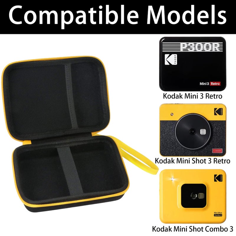 Aenllosi Aenllosi Hard Carrying Case Compatible with Kodak Mini Shot 3 Retro/Mini 3 Retro/All-New Mini Shot 3 Square/All-New Mini 3 Square Photo Printer,Holder for Film Cartridges(Case Only,Black) - Image 2