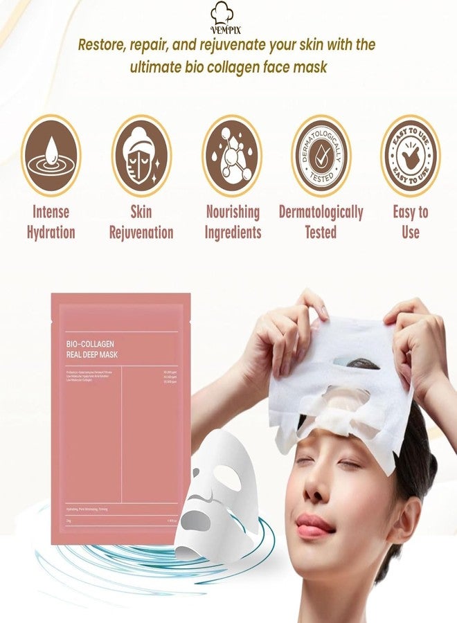 VEMPIX Bio-Collagen Real Deep Mask, Hydrating Overnight Hydrogel Mask(34g), Pore Minimizing, Elasticity Improvement, (Pack of 1) - Image 5