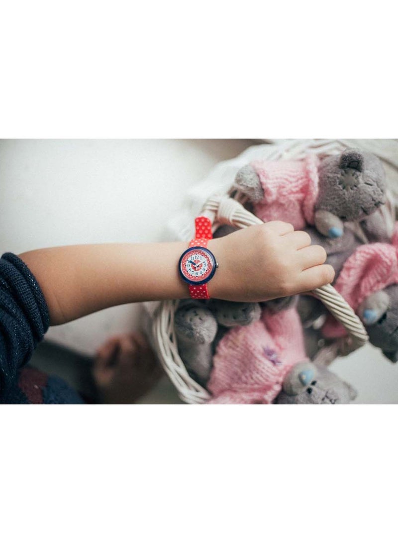 Swatch ساعة يد مقاومة للماء بحركة كوارتز وردية اللون للبنات - 32 مم - Image 3