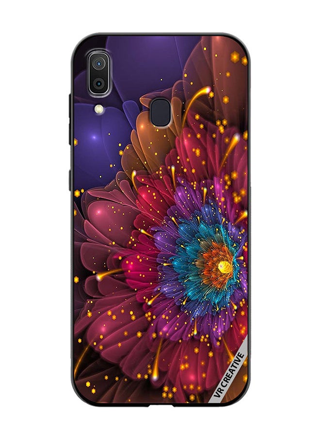 Protective Case Cover For Samsung Galaxy A30 Flower Design Multicolour