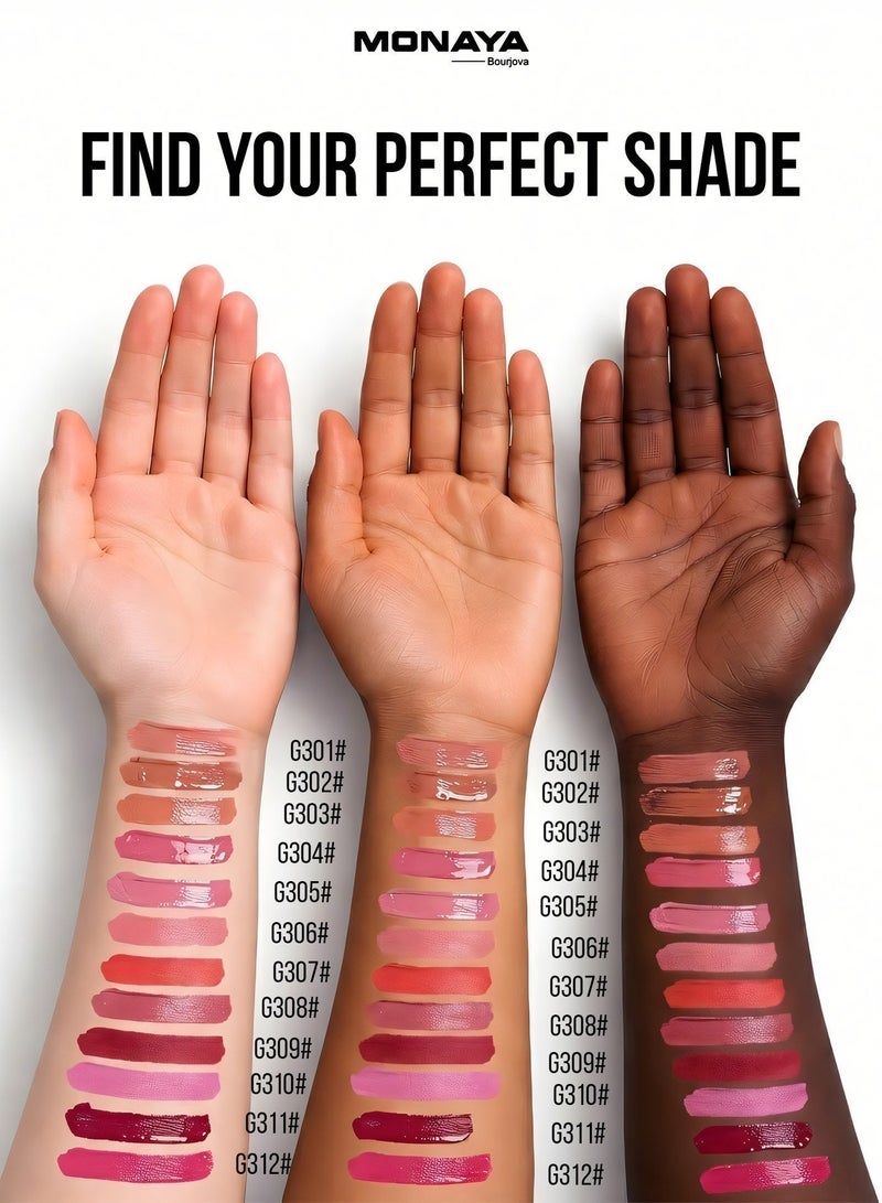 Monaya G004 Matte & Moist Lasting Lip Gloss – Long-Lasting Lip Color, Comfortable Matte Finish, Smooth & Lightweight Formula, Non-Sticky Wear - Image 5