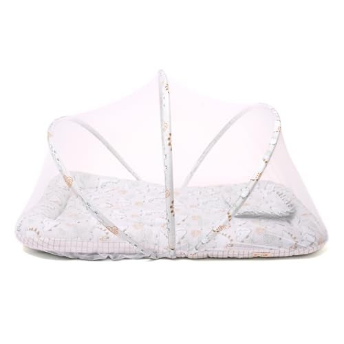 TIDY SLEEP Mattress with Mosquito Net, Mosquito Protection Mattress, Size: 90cm x 65cm x 10cm Dino - Image 4