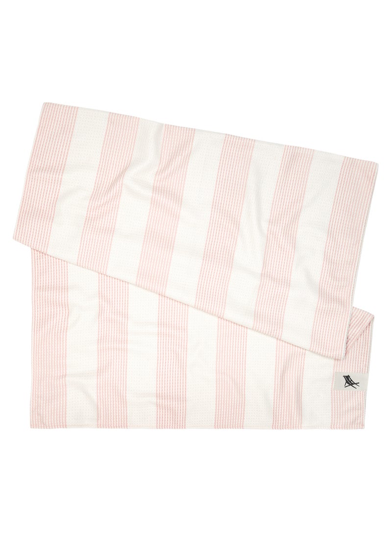 Dock & Bay Dock & Bay Bath Towel, Waffle Fabric Shower Towel for Home, Quick Dry, Super Absorbent, 100% recycled, Extra Large (180 x 90 cm)  - Primrose Pink  - Image 4