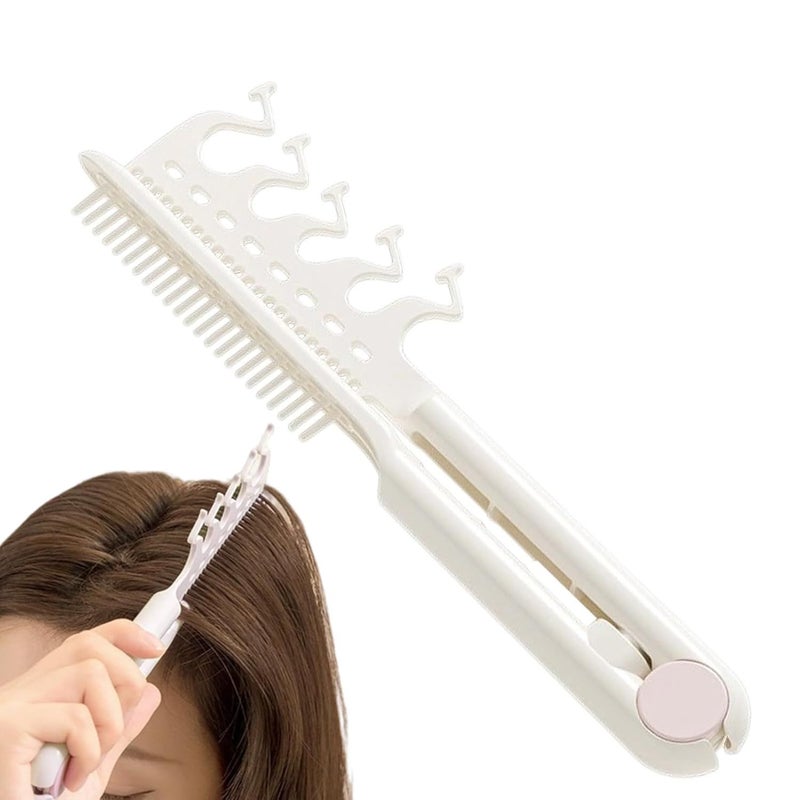 White Defining Comb Styling Pick For Shaping Fine Tooth Array Ergonomic Grip Architecture Polished Geometric Tines Barbershop Fades Stage Prep Home Use Travel Grooming - Image 1