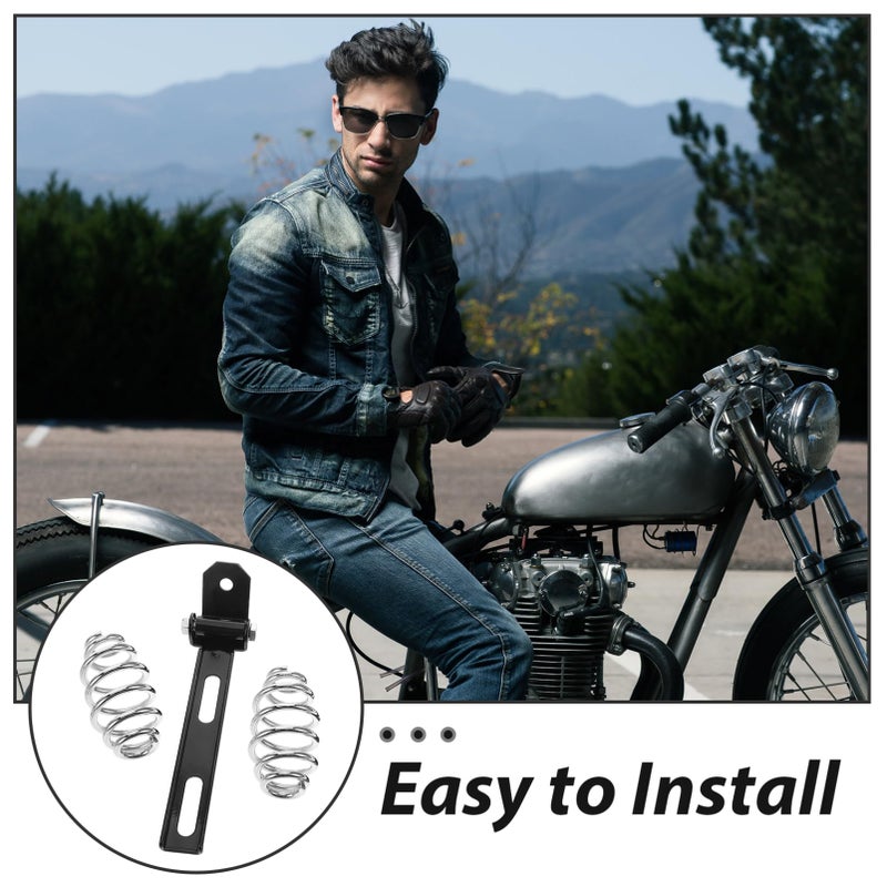 Motorcycle Seat Suspension Kit Spring Bracket For Chopper Bobber Retro Design Easy Installation - Image 4