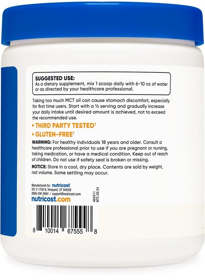 Nutricost Nutricost C8 MCT Oil Powder 23 Servings (8oz) - 95% C8 MCT Oil Powder  - Image 4