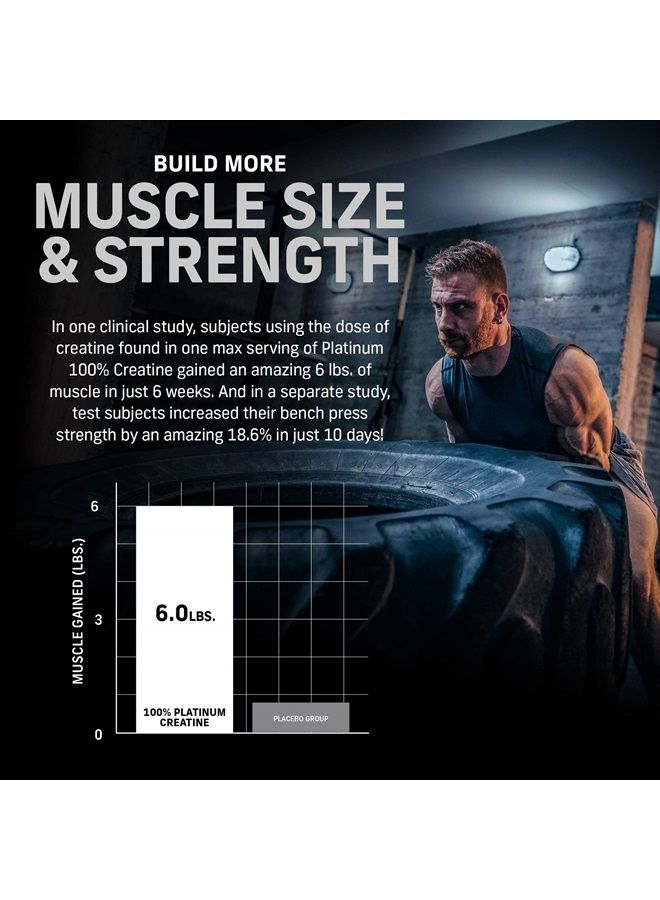 Creatine Monohydrate Powder | MuscleTech Platinum | Pure Micronized | Muscle Recovery + Builder for Men & Women | Workout Supplements | Unflavored (80 Servings)