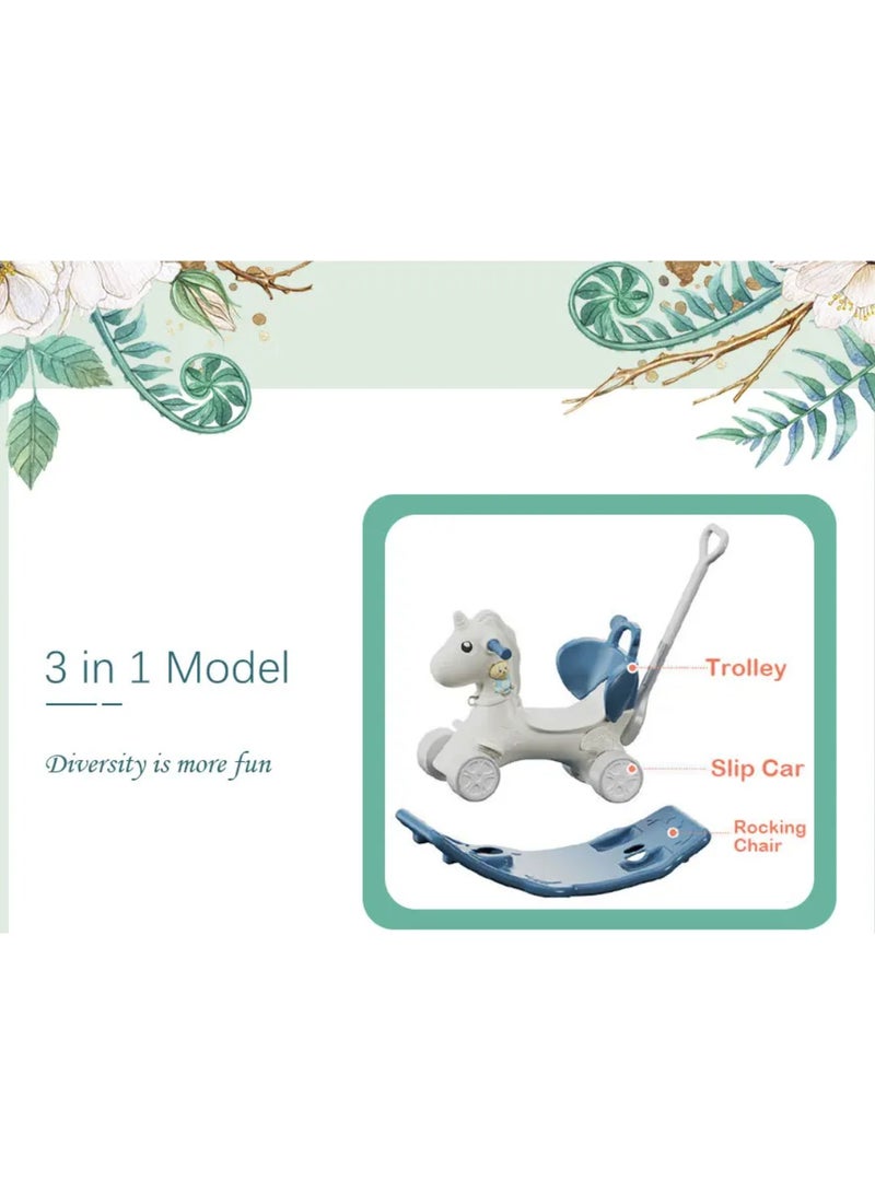 2 in 1 Rocking Horse Ride-On Toy for Toddlers Indoor Outdoor, Removable Rocking Horse Ride-on Toy for Toddlers Rocking Horse for Toddlers  - Image 3