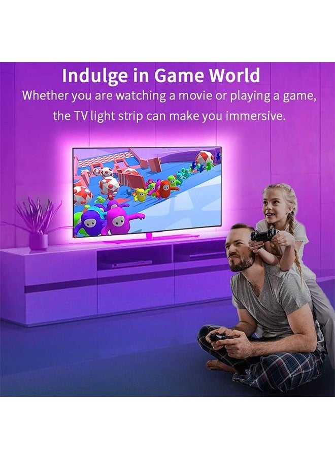 Arabest - LED Strip Lights, Adapter USB Powered,4.5m TV LED Backlights, With Bluetooth APP Control for 65–75-Inch TV,16million Colors, Music Sync Color Changing, Sensitive Mic, Timing Function - Image 1