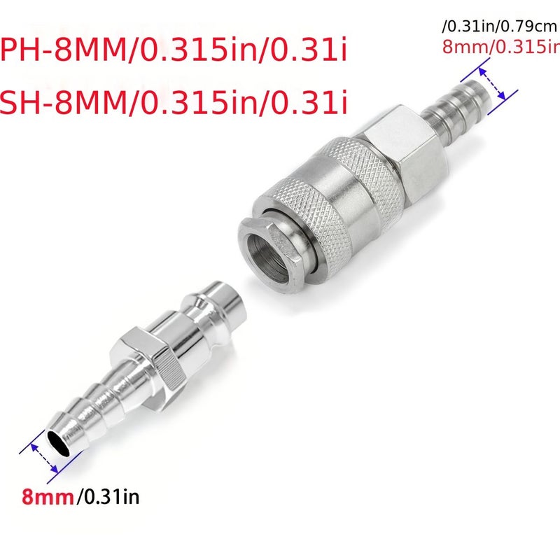 European Pneumatic Connector Set For Air Compressor Hose Nozzle SH PH Material A - Image 4