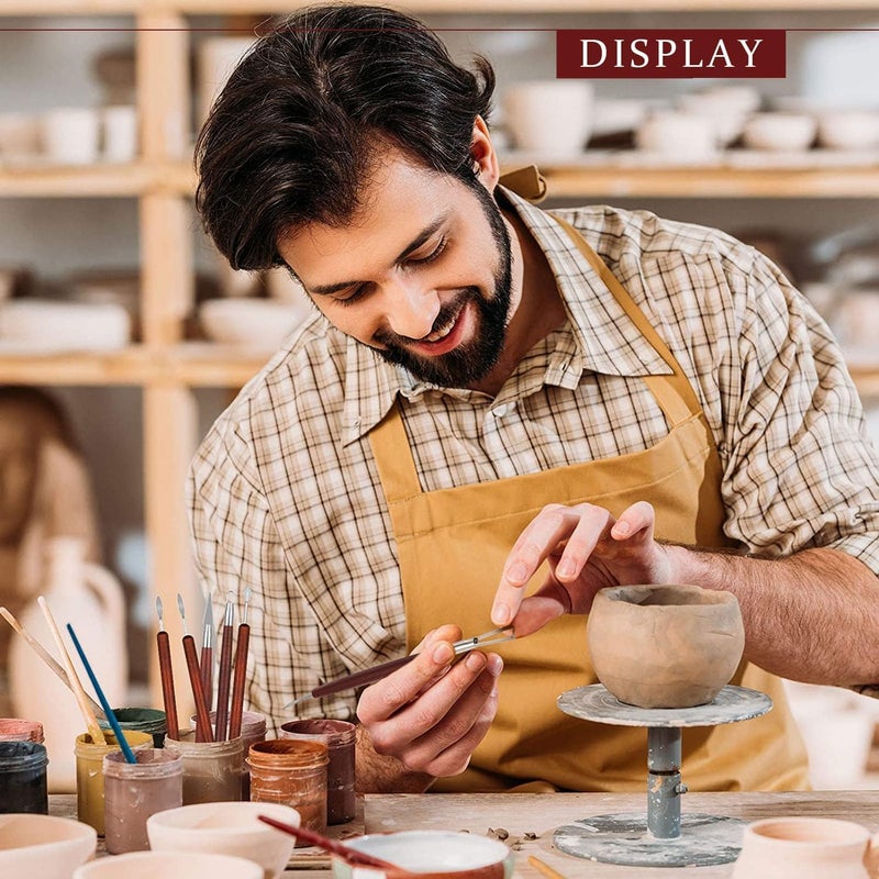 Luckam 9Pcs Pottery Clay Sculpting Tools Polymer Clay Tools, Wood Carving Tools Pottery Clay Modelling Tools Double-Ended for Sculpture Modelling Clay Polymer Ceramic Embossing - Image 4