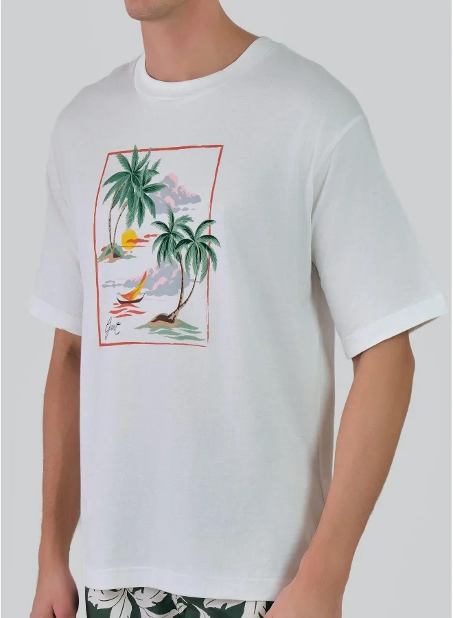 غانت Hawaiian Printed T-Shirt
