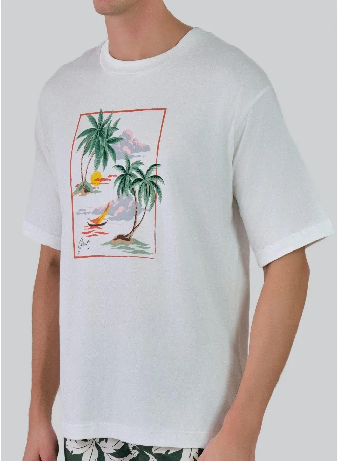 غانت Hawaiian Printed T-Shirt