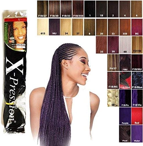 Xpression Ultra Braid Artificial Hair Extension 1B Approx 210cm 2 PCS OFFER