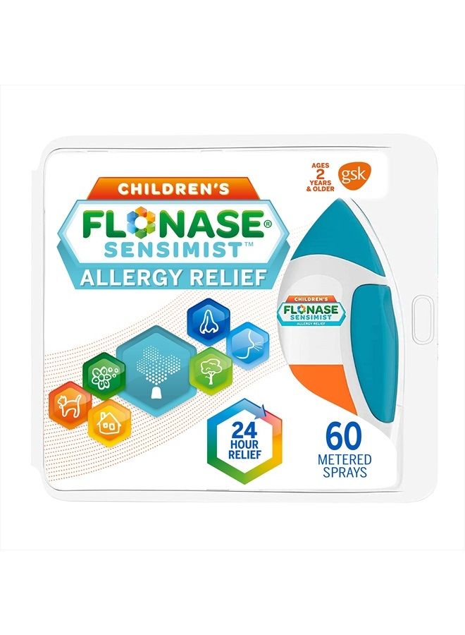 FLONASE Sensimist Allergy Relief Nasal Spray for Children, 24 Hour Non Drowsy Allergy Medicine - 60 Gentle Sprays - Image 1