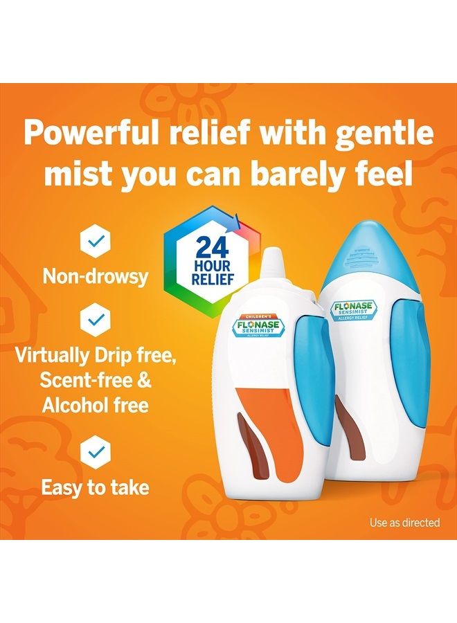 FLONASE Sensimist Allergy Relief Nasal Spray for Children, 24 Hour Non Drowsy Allergy Medicine - 60 Gentle Sprays - Image 5