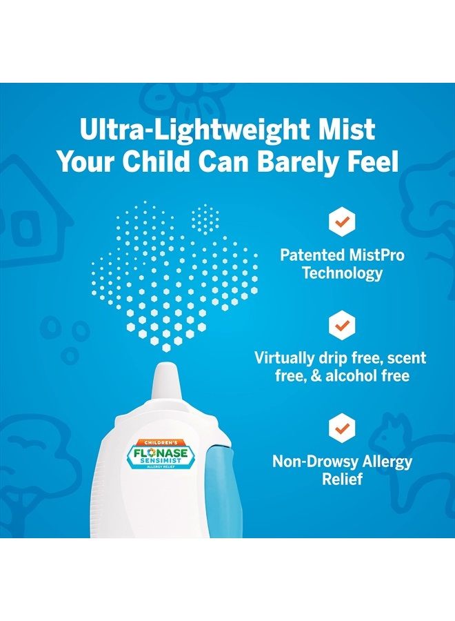 FLONASE Sensimist Allergy Relief Nasal Spray for Children, 24 Hour Non Drowsy Allergy Medicine - 60 Gentle Sprays - Image 3