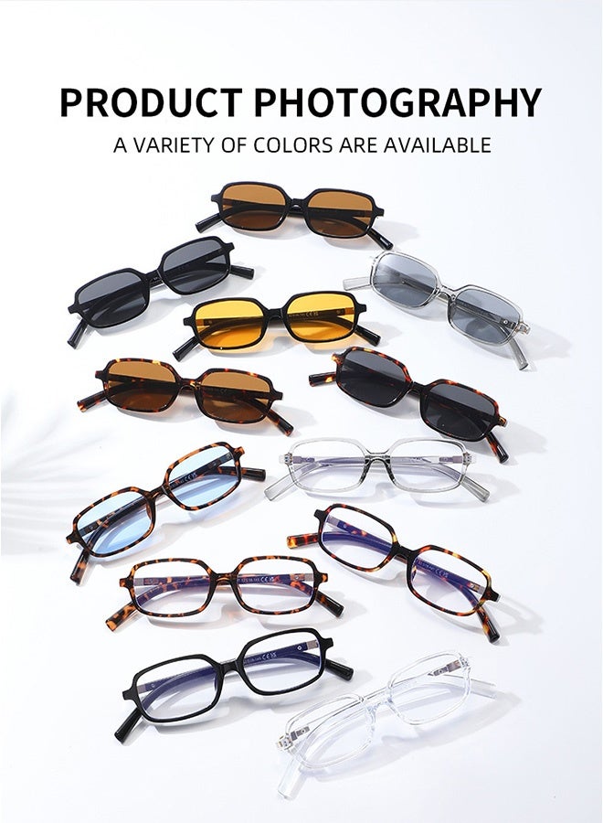 AZorb Rectangular Sunglasses Men Women Retro Small Narrow Sun Glassess Vintage 90s Mens Eye Glasses Trendy Square Sunglass for Men's Womens UV400 Protection Shades - Image 5