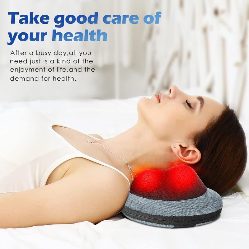 Papillon Neck Massager,Shiatsu Electric Back Massager with Heat,Neck Back Pain Relief Gifts for Mom/Dad/Women/Men,Deep Tissue Kneading Massage Pillow for Shoulder,Legs,Foot,Body Muscle Fatigue Relief - Image 3