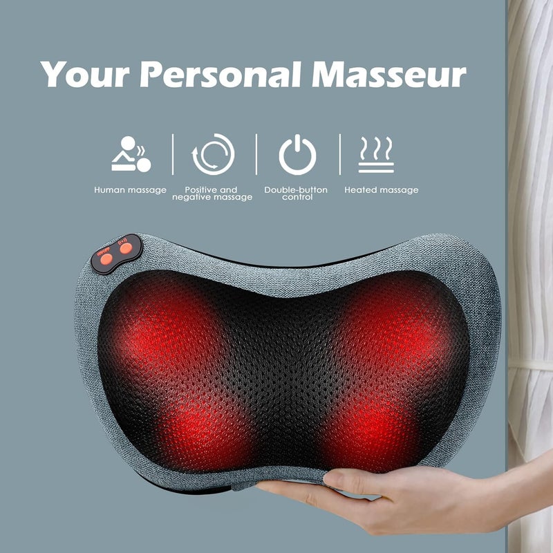 Papillon Neck Massager,Shiatsu Electric Back Massager with Heat,Neck Back Pain Relief Gifts for Mom/Dad/Women/Men,Deep Tissue Kneading Massage Pillow for Shoulder,Legs,Foot,Body Muscle Fatigue Relief - Image 5