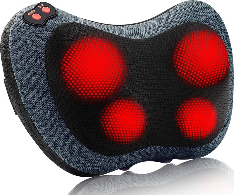 Papillon Neck Massager,Shiatsu Electric Back Massager with Heat,Neck Back Pain Relief Gifts for Mom/Dad/Women/Men,Deep Tissue Kneading Massage Pillow for Shoulder,Legs,Foot,Body Muscle Fatigue Relief - Image 1