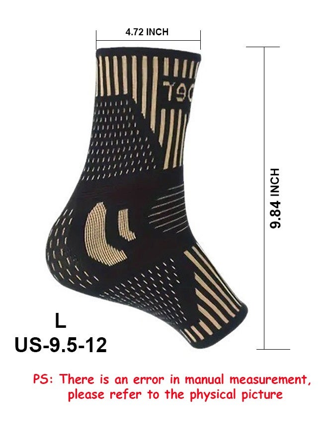 MXN 1 Pair Ankle Brace Support for Men & Women Ankle Compression Sleeve Socks for Plantar Fasciitis, Sprained Ankle, Achilles Tendon, Pain Relief, Recovery, Sports - Image 2