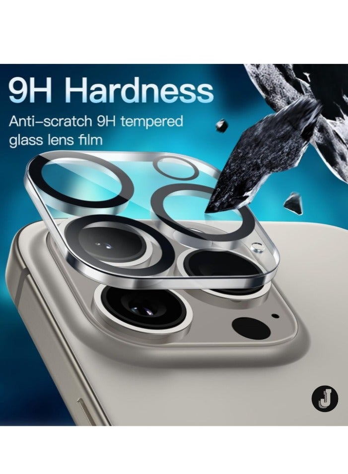 JAJEEK "3-Pack Camera Lens Protector for iPhone 16 Pro (6.3-Inch) & iPhone 16 Pro Max (6.9-Inch) – 9H Tempered Glass, Anti-Scratch, Case-Friendly, HD Clear, Night Shot Compatible" - Image 4