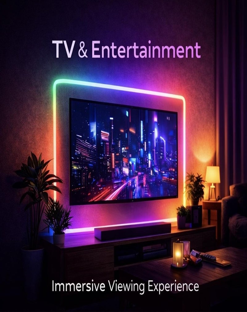 5M RGB LED Neon Light Strip with Remote Control – Flexible Decorative Lighting for Gaming Room, TV Backlight, Bedroom, Outdoor G - Image 5