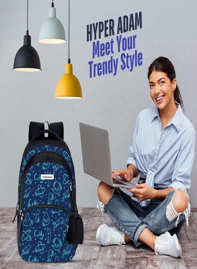 Hyper Adam 35 L School Bag For Kids | Waterproof Casual Backpack For Boys & Girls | College Bag | Tuition Bag |Traveling Back For Men and Women | With Extra Pouch & 1 Year Warranty (Science & Tech) - Image 3