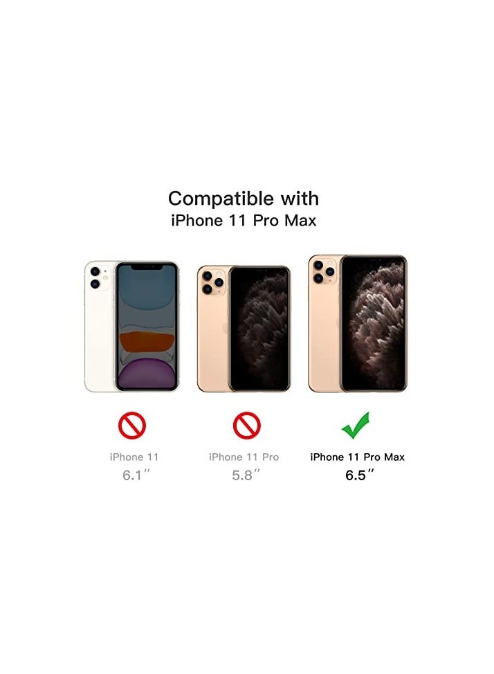 Jetech حافظة JETech 5 في 1 لجهاز iPhone 11 Pro Max 6.5 بوصة، مع 2 حزمة واقي شاشة وواقي عدسة الكاميرا، غلاف هاتف مضاد للصدمات غير مصفر، فيلم زجاج مقسى كامل التغطية (شفاف) - Image 2