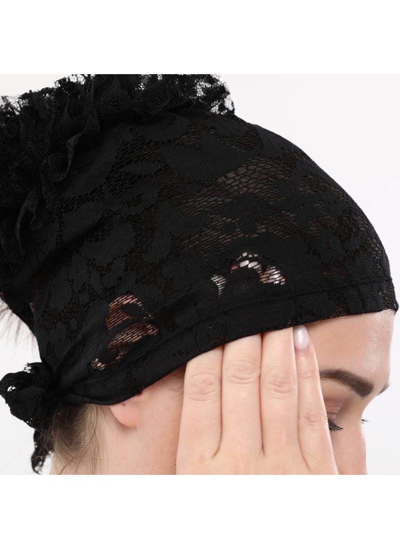 Sensu - Self-Lace, Frilly Hijab Bonnet - Image 1