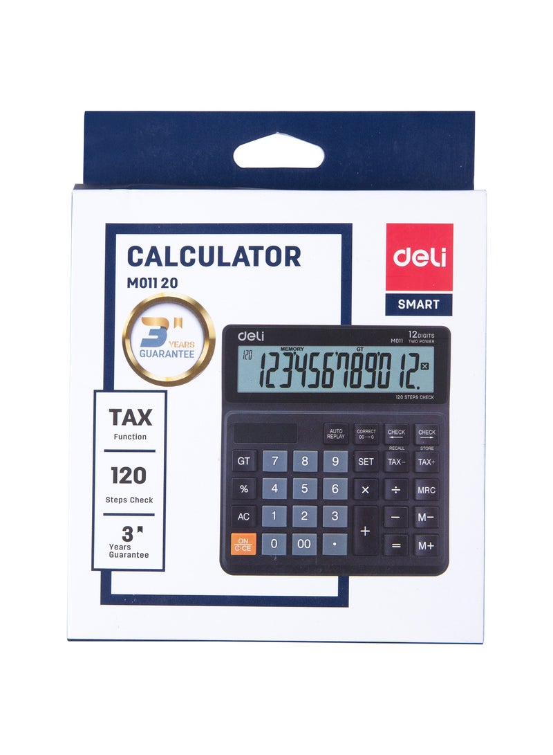 ديلي الة حاسبة بشاشة عرض LCD EM01120، اسود - Image 5