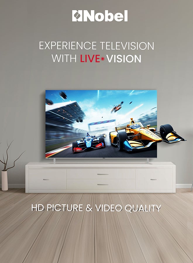 Nobel 100-Inch 4K UHD Google TV Smart TV, Dolby Sound & Voice Control, Android 14, Netflix YouTube Prime, Wi-Fi & Bluetooth Connectivity – UHD100G Black - Image 3