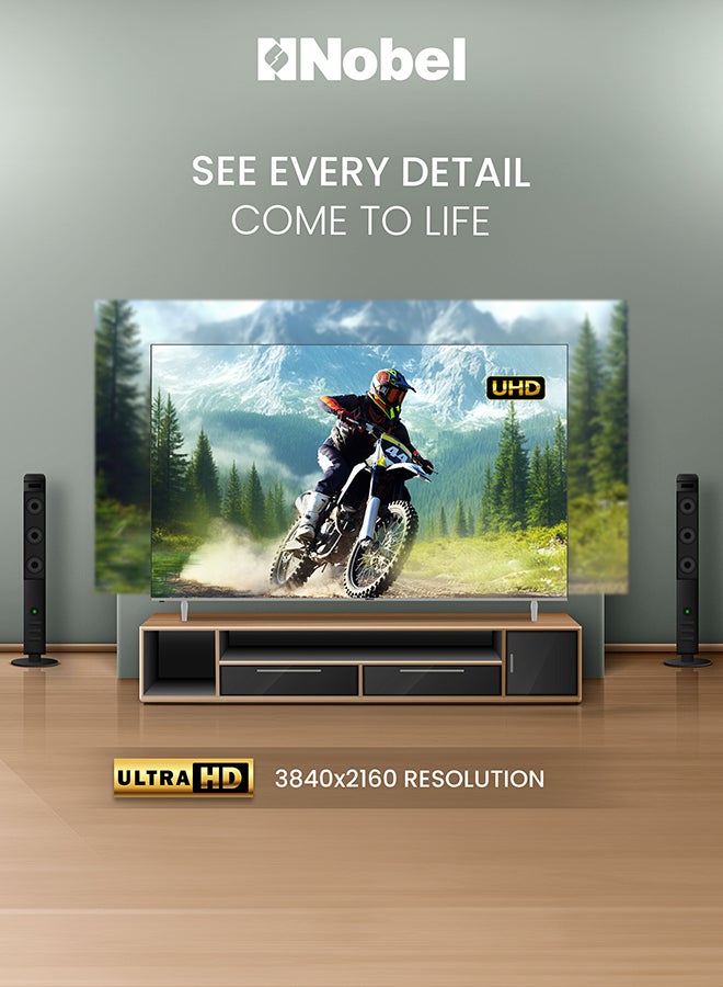 Nobel 100-Inch 4K UHD Google TV Smart TV, Dolby Sound & Voice Control, Android 14, Netflix YouTube Prime, Wi-Fi & Bluetooth Connectivity – UHD100G Black - Image 4