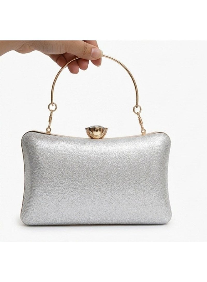 Women's handbag and crossbody bag adorned with sparkling crystal rhinestones and sequins; a perfect handbag for weddings and proms. - Image 2