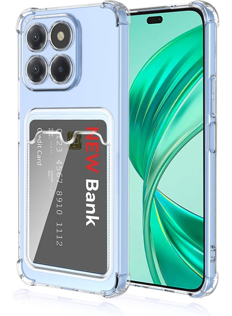 Shockproof Transparent Case with Card Wallet Compatible with Huawei Honor X8C  - Image 1