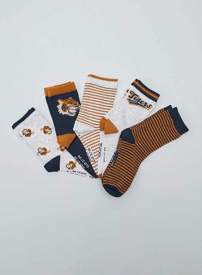 Kiabi Pack of 5 pairs of printed socks  - Image 1