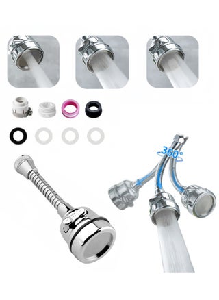 NT Kitchen Tap Spray Head Tap Aerator,Faucet Nozzle, 360° Rotatable Anti-Splash Faucet Extender with Hose, 3 modes, Equipped With a Fixable Faucet Chain, for Kitchen Bathroom (Fixable) - pzsku/Z28C9AEDAC91E077C68C8Z/45/1743494411/697352ad-25fd-4073-b5cd-1d37c3f67aa7