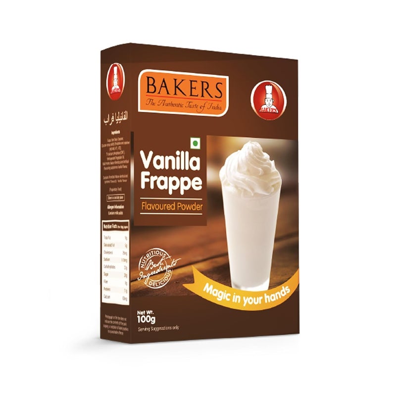 BAKERS Cold Coffee Frappe Powder,Vanilla Frappe and Belgian Choco Frappe Powder | 100% Veg | Refreshing & Creamy | for Frappe, Shakes & Cold Coffee | Pack of 3 (Each 100gm) - Image 2