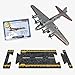 Hot Wings Planes طائرات هوت وينغز B17 فورتريس الطائرة الفضية مع مدرج قابل للتوصيل - Image 3