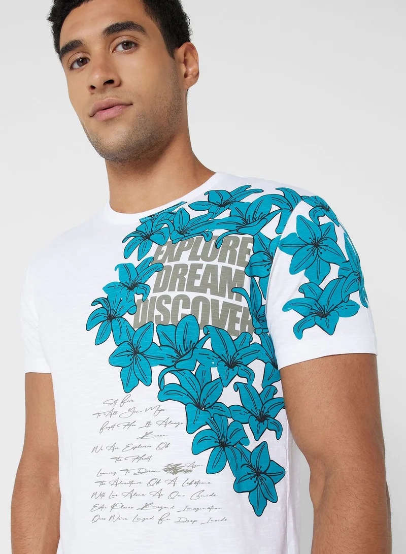 Being Human Printed Crew Neck T-Shirt